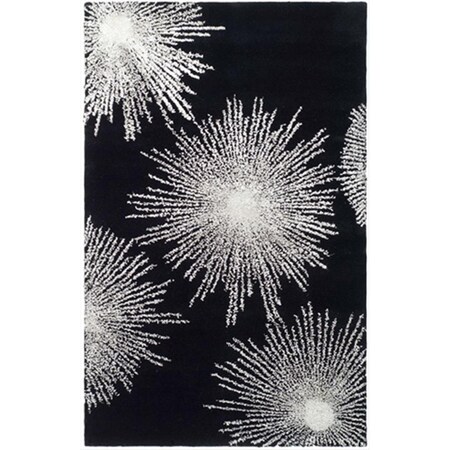 Safavieh 2 ft. 6 in. x 6 ft. Runner Contemporary Soho Black and White Hand Tufted Rug SOH712D-26